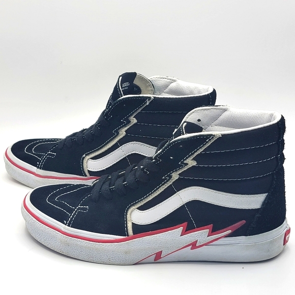 Vans Sk8-Hi Bolt Unisex Shoes Size 9, 10.5 Black/White #1204 - Picture 5 of 6